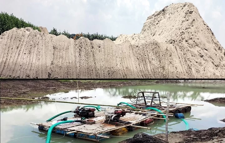 পুকুর খননের নামে বালু উত্তোলন, হুমকির মুখে ফসলি জমি