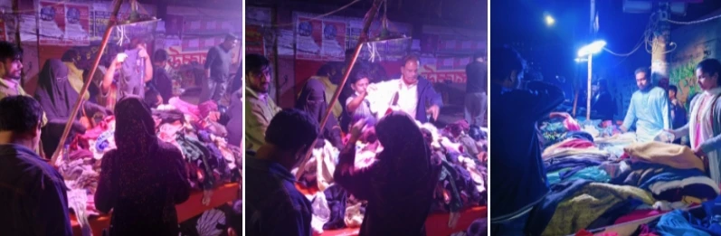 ঢাকার ফুটপাতে জমে উঠেছে গরম কাপড় বিক্রি