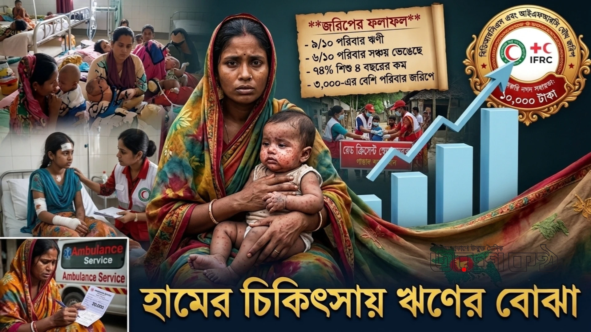 হামের চিকিৎসা ব্যয় সামলাতে ঋণের বোঝায় জর্জরিত হাজারো পরিবার