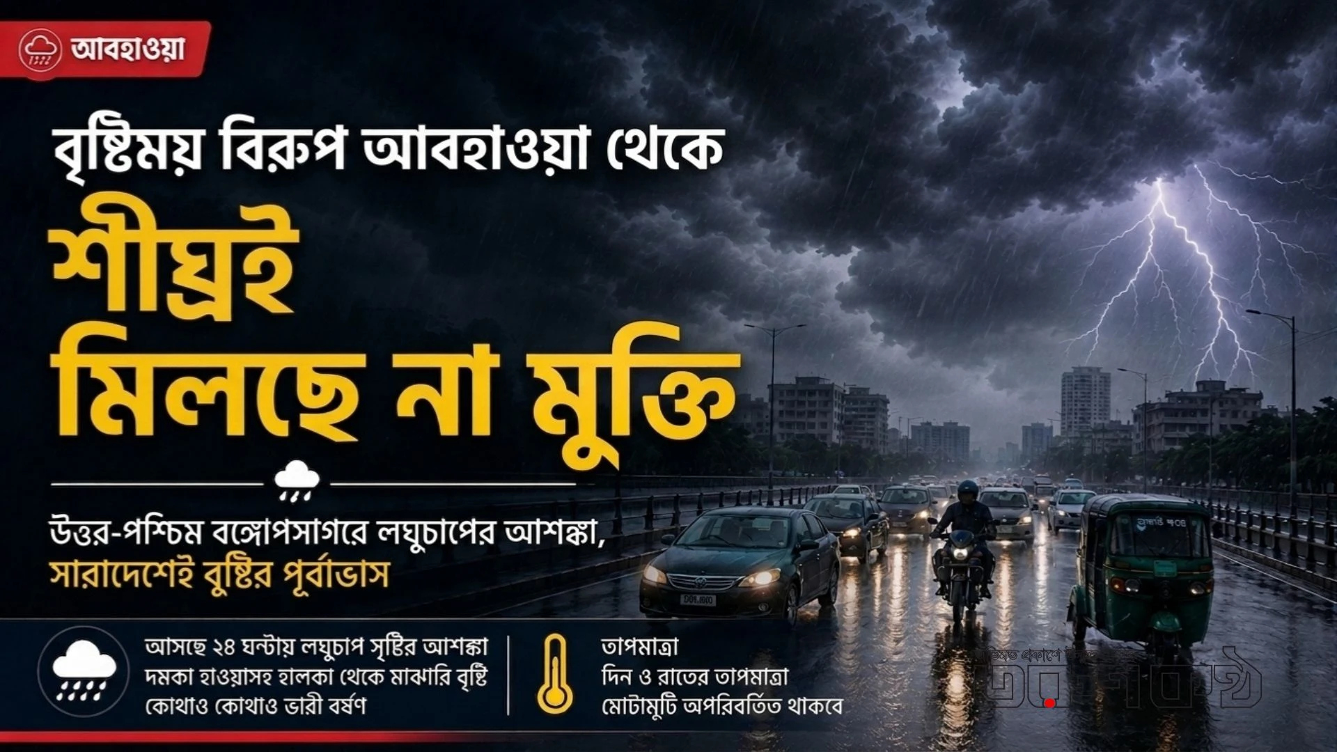 লঘুচাপের জেরে টানা ৫ দিন ভারি বর্ষণের আশঙ্কা
