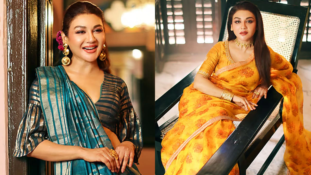 জয়া আহসানের লুকে অভিষেকের শারদীয় ফ্যাশন